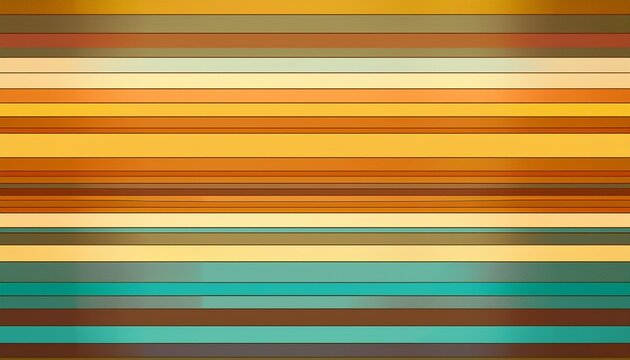 simple retro style design with brown orange yellow turquoise and pastel yellow horizontal stripes decoration