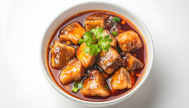 Braised fish maw in red gravy