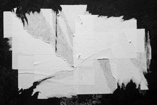 old torn city poster close-up