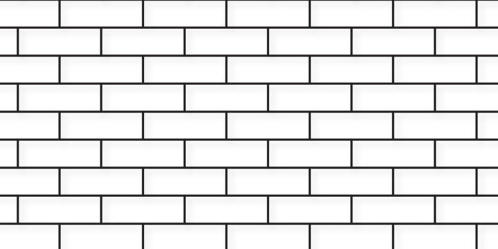 white brick wall texture and solid bricks seamless pattern background.