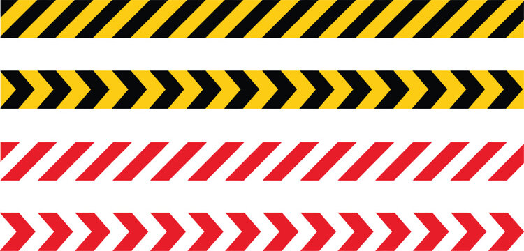 Barricade Tape Vector for Safety Warning Stripes, Seamless Diagonal Hazard Pattern, Construction Barrier and Alert Design