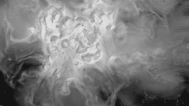 Abstract White Reactive Fluid Swirls
