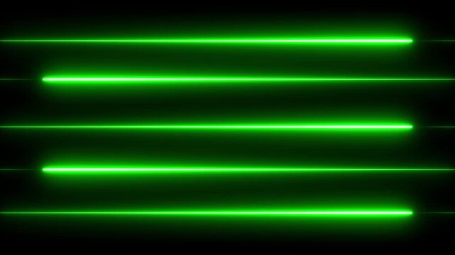 Futuristic Abstract Blue Neon Glowing Laser Lines widescreen Transition &ndash; Shiny Saber Animation Moving Left to Right in ultrawide and Motion graphics of neon line concept.4K video