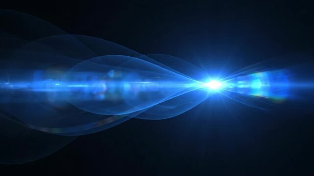Dynamic Light Trails and Energy Waves in Space.