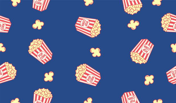 Popcorn pattern background vector design