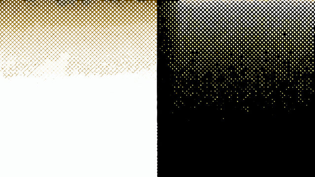 Golden falling particles pattern with dual backgrounds showcasing a gradient transition and contrasting tones abstract aesthetic art background black bright