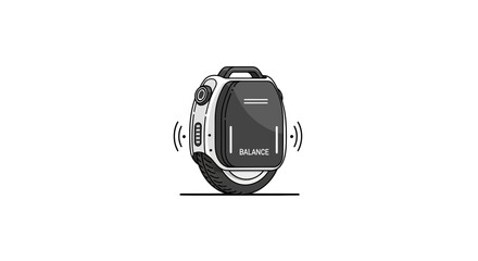 A modern electric unicycle is shown against a clean white background © Perkasa