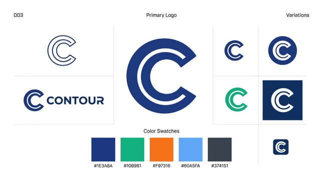 Brand Identity Kit: Logo Design, Color Palette, and Variations