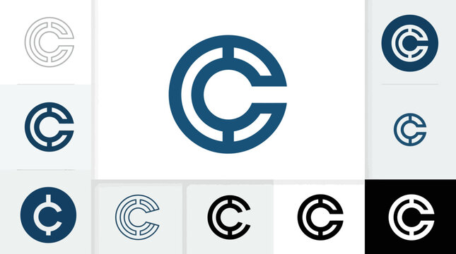 Modern Letter C Logo Design, Circle Icon, Abstract Monogram, Corporate Identity