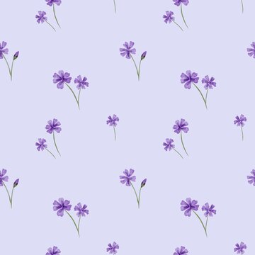 Mini purple flower pattern background