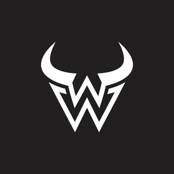 Bull horn W monogram logo.