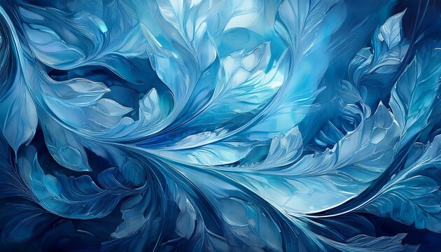 abstract patterns in blue ice