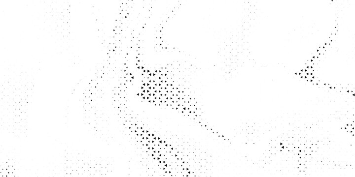 Triangle Shapes Vector Abstract Geometric Technology Background. Radial Composition Halftone Frame Triangular Retro Simple Pattern. Minimal Style Dynamic Tech Wallpaper