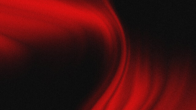 Abstract Red Fluid Wave Background with Grainy Noise Texture