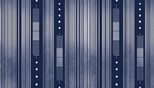 seamless abstract modern and elegant geometric vertical pinstripe line and dotted lines pattern of metallic silver grey white and navy blue palette background on vertical frame