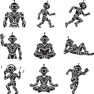 Cartoon Sports People Character Icon Set with Football Soccer Players Vector Illustration Collection Isolated on White Background