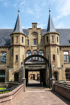 Blokhuispoort Fassade mit Tor und ehemaligen Zellentrakten, Leeuwarden, Friesland, Niederlande