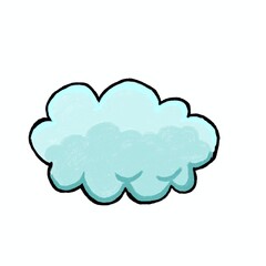 Fototapeta premium Cute Cloud Doodle