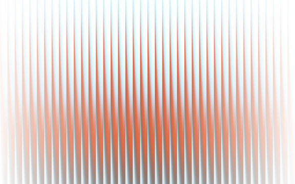 Abstract white, orange, and blue multicolored gradient background featuring vertical geometric stripes with central shadow and 3d ribbed texture.