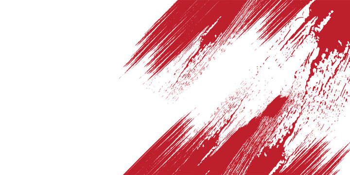 Straight red ink vector lines pack. Bloody color long and round hand-drawn brushstroke text highlights, frames, circles. Asian calligraphy brushstroke set.