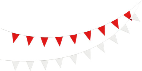Fototapeta premium Indonesian Independence Bunting Banner