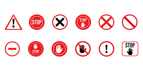 Stop, STOP, Prohibition, No Entry, Halt Sign Icon © JahirulIslam