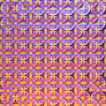 An abstract 3D background with geometric ornamentation. Modern background