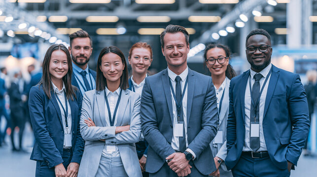 Business Teamwork and Corporate Event: Diverse Professionals Engaged in a Successful Conference Meeting