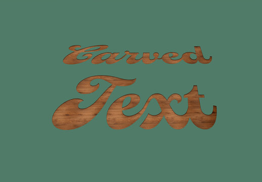 Carved Text effect