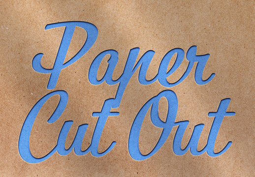 TExt effect overlay of Paper Cut Out