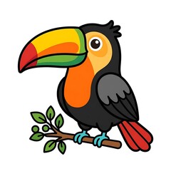 Fototapeta premium Colorful parrot perched on bicycle wheel.