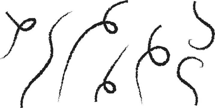 Charcoal scribbled line art