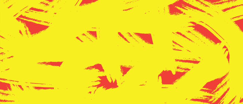 Bold Yellow And Red Abstract Grunge Brush Stroke Texture Background With Dynamic Artistic Paint Pattern