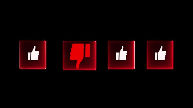 User typing negative online review with thumbs down icon. Concept of bad customer feedback, dissatisfaction, low rating, service criticism, and impact of negative reviews on digital reputation.