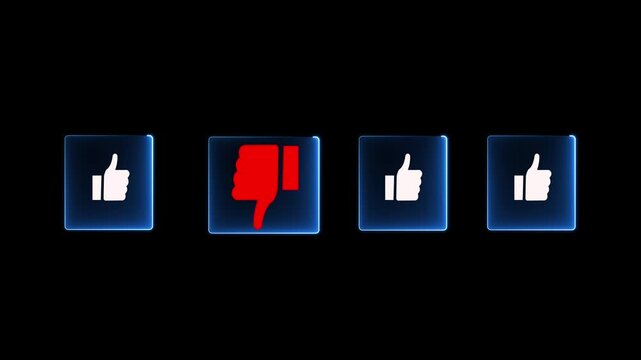 User typing negative online review with thumbs down icon. Concept of bad customer feedback, dissatisfaction, low rating, service criticism, and impact of negative reviews on digital reputation.