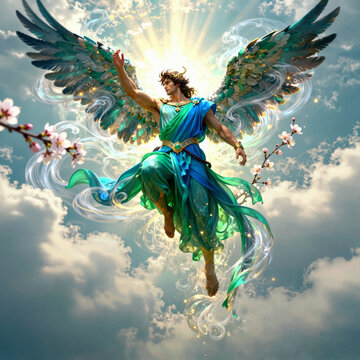  Zephyrus, divine personification of the West Wind and herald of Spring