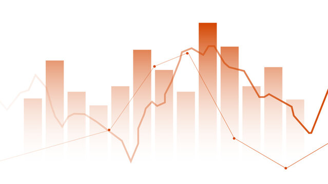 Business Analytics Dashboard with Bar Chart and Line Graph Data Visualization Background