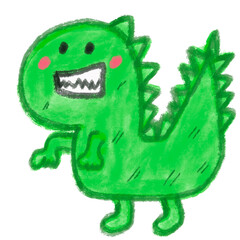 Fototapeta premium T-Rex Dinosaur cute illustration