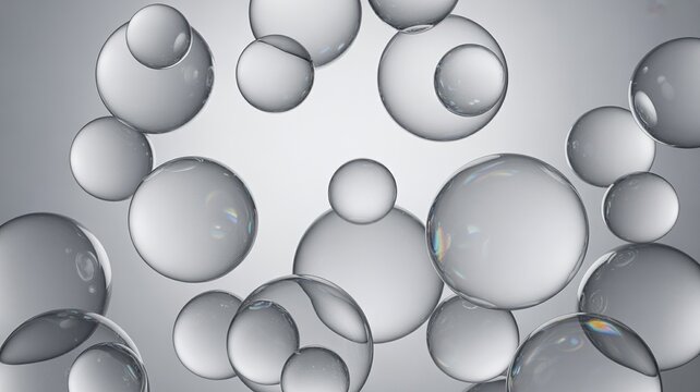 Set of soap bubbles floating in air vector illustration illustration