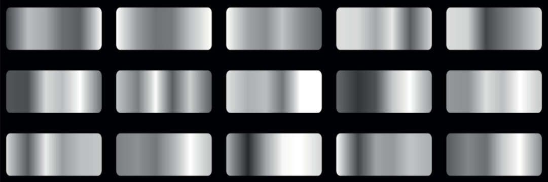 Collection of white silver bronze and rose gold gradient texture background. epd 10