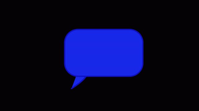 Online bubble chat messages , pop up chat box, Text box, with transparent background in 4k.