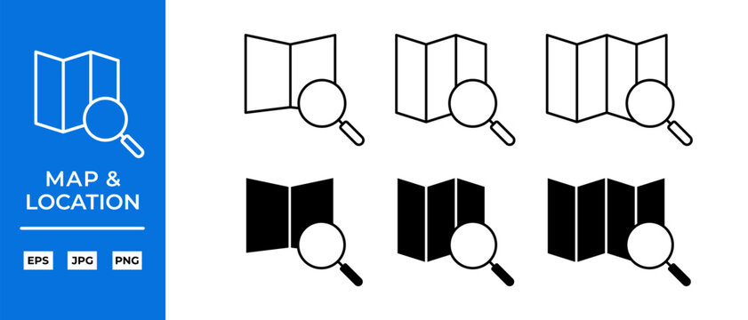 Maps Vector Icon Set. Location, Navigation, GPS Symbols