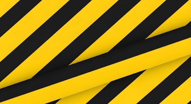Yellow and black hazard warning stripes creating a dangerous pattern