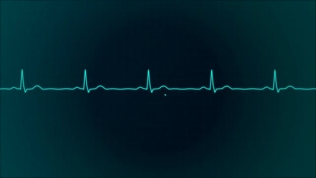 Blue heartbeat ecg line animation for happy national doctors day celebration greeting, medical healthcare medicine hospital clinic professional checkup concept.