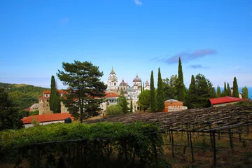 Skete of Saint Andrew in Karyes is a monastic institution on Mount Athos, Greece © denys_kuvaiev