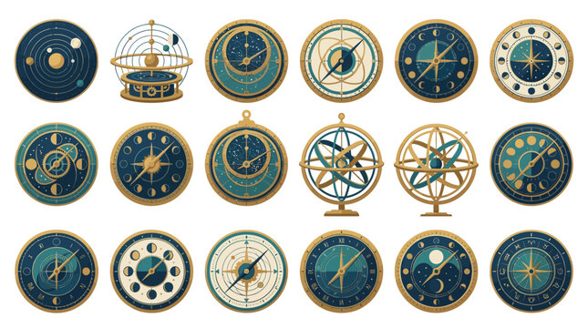 Astrology zodiac signs collection.