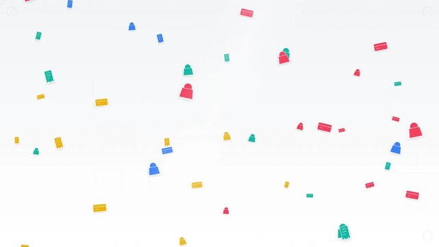 Colorful Confetti Motion in Celebration Scene for Festive Events and Joyful Occasions.