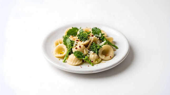 Orecchiette pasta with broccoli rabe and red pepper flakes
