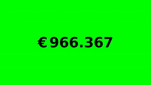Motion of colorful euro banknotes displaying varying amounts in dynamic video sequence.