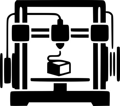 3D printer icon &ndash; stock vector 10 eps.

